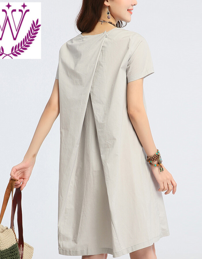 夏日優(yōu)雅之選 MEERYCO 2016款棗紅寬松A字連衣裙